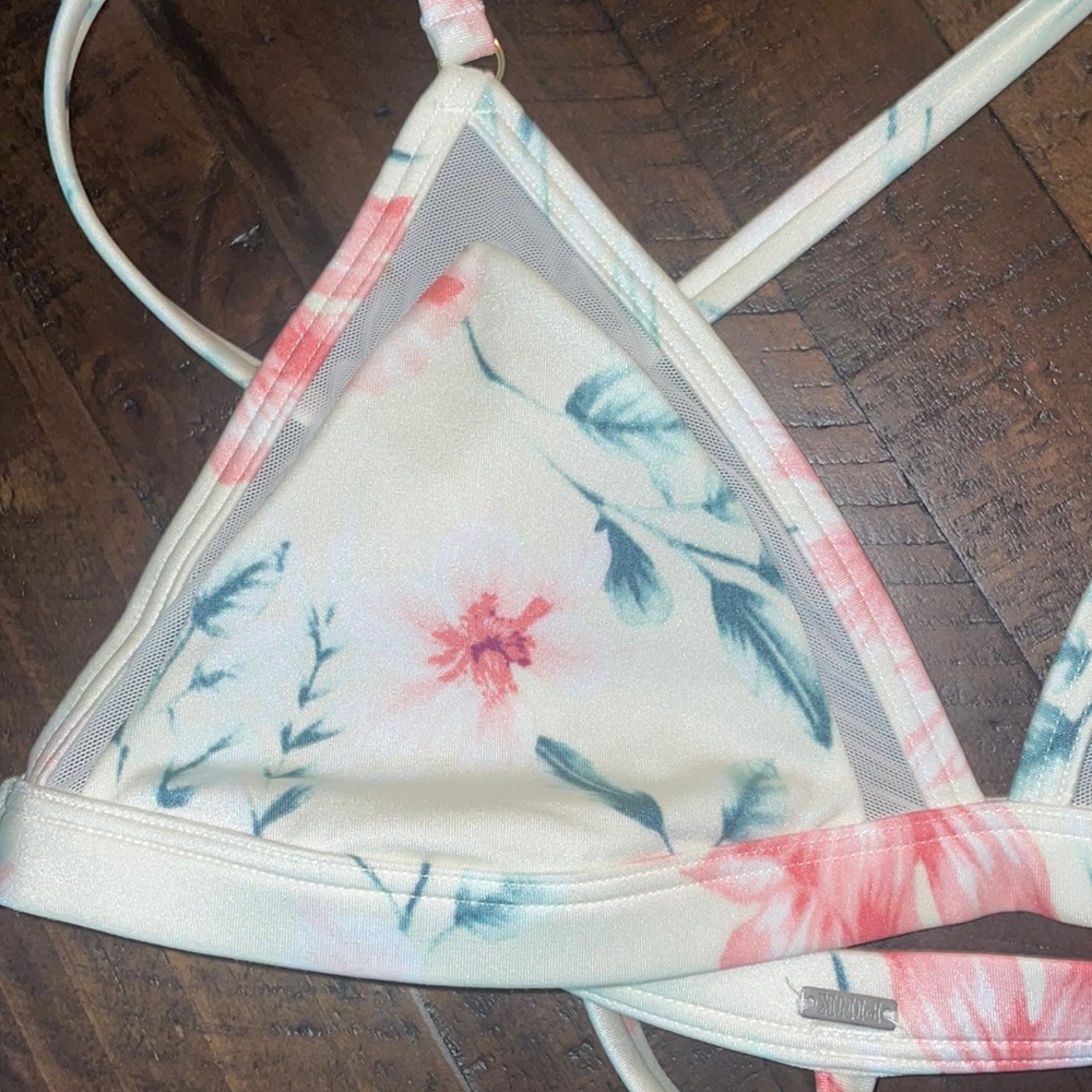 ☁️🌸🪽VS Pink bright white bralette